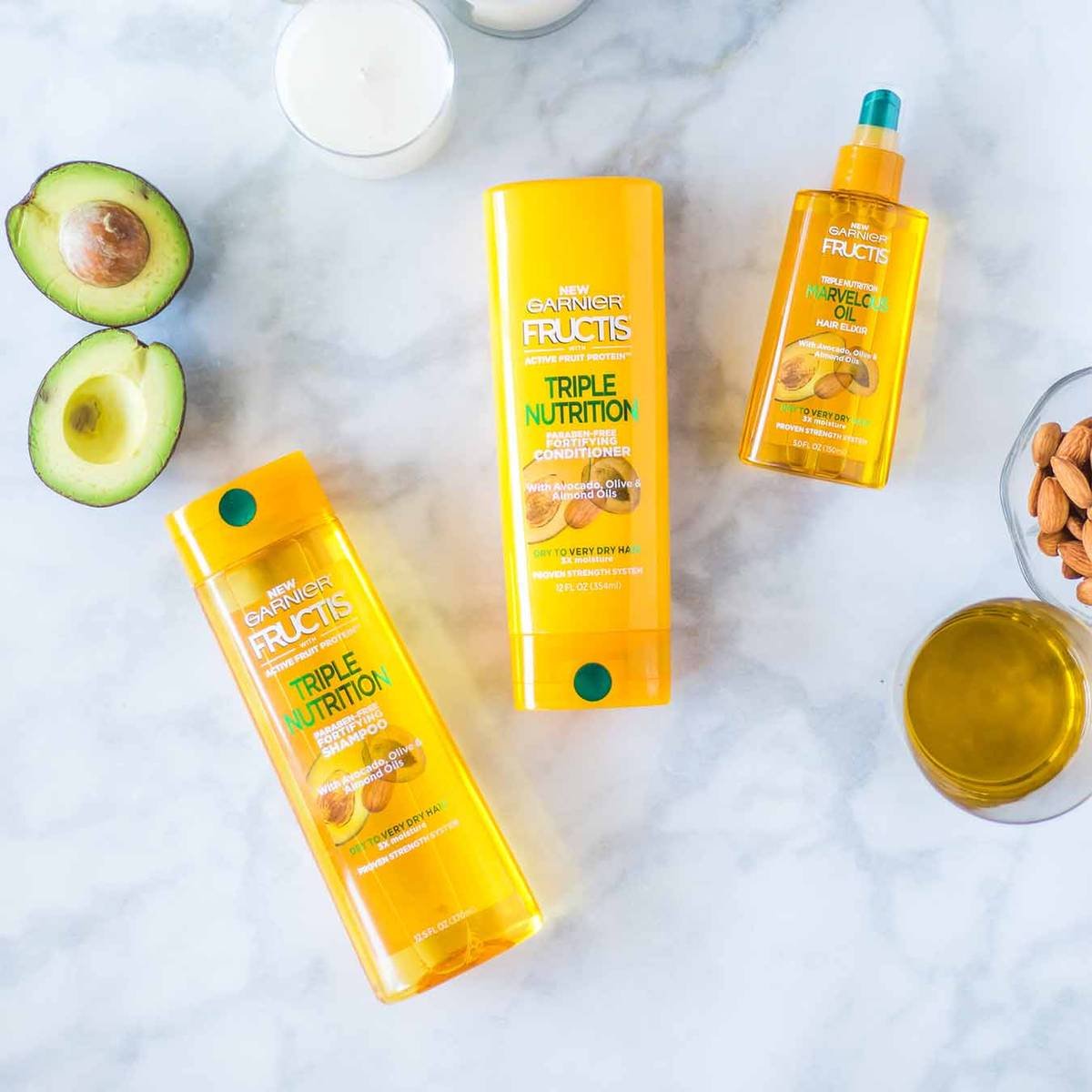 Garnier Fructis Conditioner Triple Nutrition w/ Olive & Almond Oils, 21oz