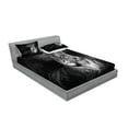 thumbnail image 2 of Ambesonne Black and White Fitted Sheet & Pillow Sham Set, Bengal Tiger, Queen, Black White, 2 of 2