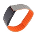 thumbnail image 6 of Yajisi Magnetic Silicone Watch Band Replacement for WHOOP 4.0 Watch, Soft Skin Friendly Fitness Tracking Sport Strap Bracelet, 10.2 inches / 26 cm, Gray Orange, 6 of 9