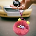 thumbnail image 6 of FHBVT Plush Keychain Pendant Fluffy Ball Car Bag Ornament With Metal Ring Portable Cute Gift For Women Girls Friends Family Daily Accessories Holiday Decor, 6 of 6