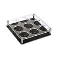 thumbnail image 3 of Bandeja para Vasos de Vidrio, Soporte para Tazas de Cóctel, Soporte para Encimera, Taza de Café, Soporte para Tazas de Agua, Agujeros Redondos, Soport , 9 hoyos negro perfecl jarra de cerveza de vino, 3 of 8