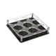 thumbnail image 3 of Bandeja para Vasos de Vidrio, Soporte para Tazas de Cóctel, Soporte para Encimera, Taza de Café, Soporte para Tazas de Agua, Agujeros Redondos, Soport , 9 hoyos negro perfecl jarra de cerveza de vino, 3 of 8