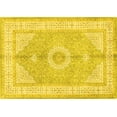 thumbnail image 1 of Ahgly Company Indoor Rectangle Medallion Yellow Traditional Area Rugs, 2' x 3', 1 of 4