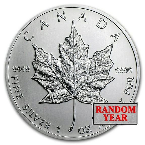 Canadian 1 oz Silver Maple Leaf Coin BU - Random Year