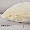 thumbnail image 7 of Deconovo Decorative Crushed Velvet Cushion Covers Square Throw Pillow Covers for Bedding 20 x 20 inch Light Beige Pack of 2, 7 of 7