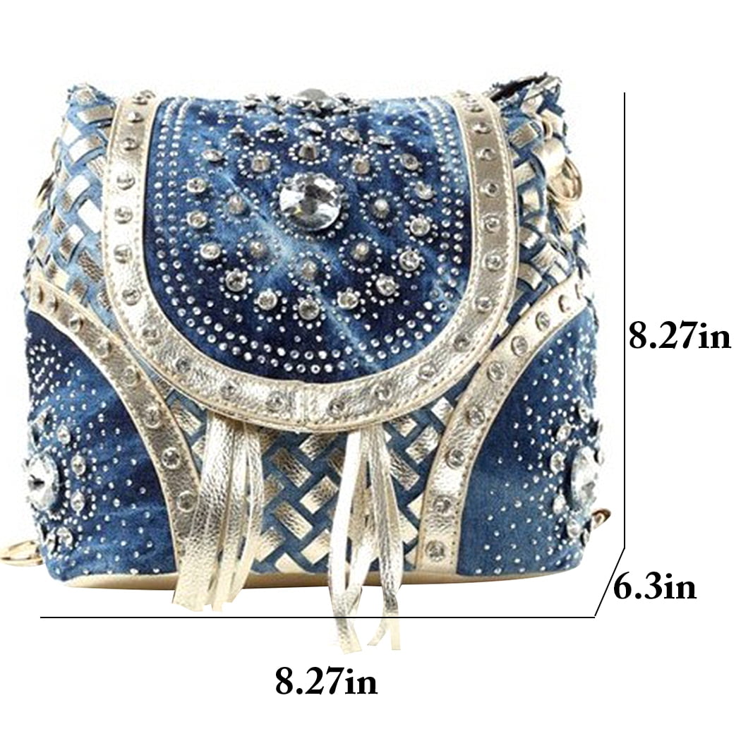 Nobrand Womens Shoulder Bag Fashion Rhinestone Multipurpose Backpack Purse Satchel Tote Other