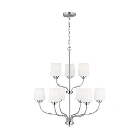 

Traditional Nine Light Chandelier-Brushed Nickel Finish-Led Lamping Type Bailey Street Home 73-Bel-4561713