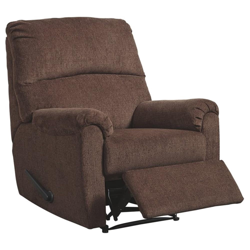Signature Design by Ashley Nerviano Zero Wall Recliner in Chocolate