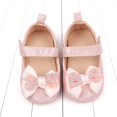 thumbnail image 5 of DuoJiaJ Summer Children Toddler Shoes Girls Sports Flat Bottom Lightweight Shiny Rhinestone Ribbon Bow Solid Color Hook Loop Baby Girl Sneakers Size 6,Red, 5 of 5
