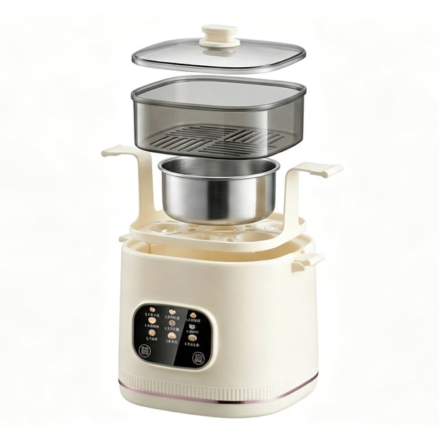 SIfdSeng My Items Multifunction Breakfast Steamer Egg Cooker for Boiling and Steaming Eggs Compact Kitchen Appliance for Quick Mornings