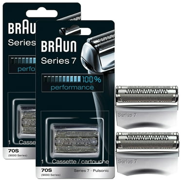 Series 7 Electric Shaver 70S Replacement Head for Braun Razors,Foil & Cutter Replacement Cassette Compatible with Braun Series 7 Models 720, 760, 790, 799 and 797,Silver-2 Pack