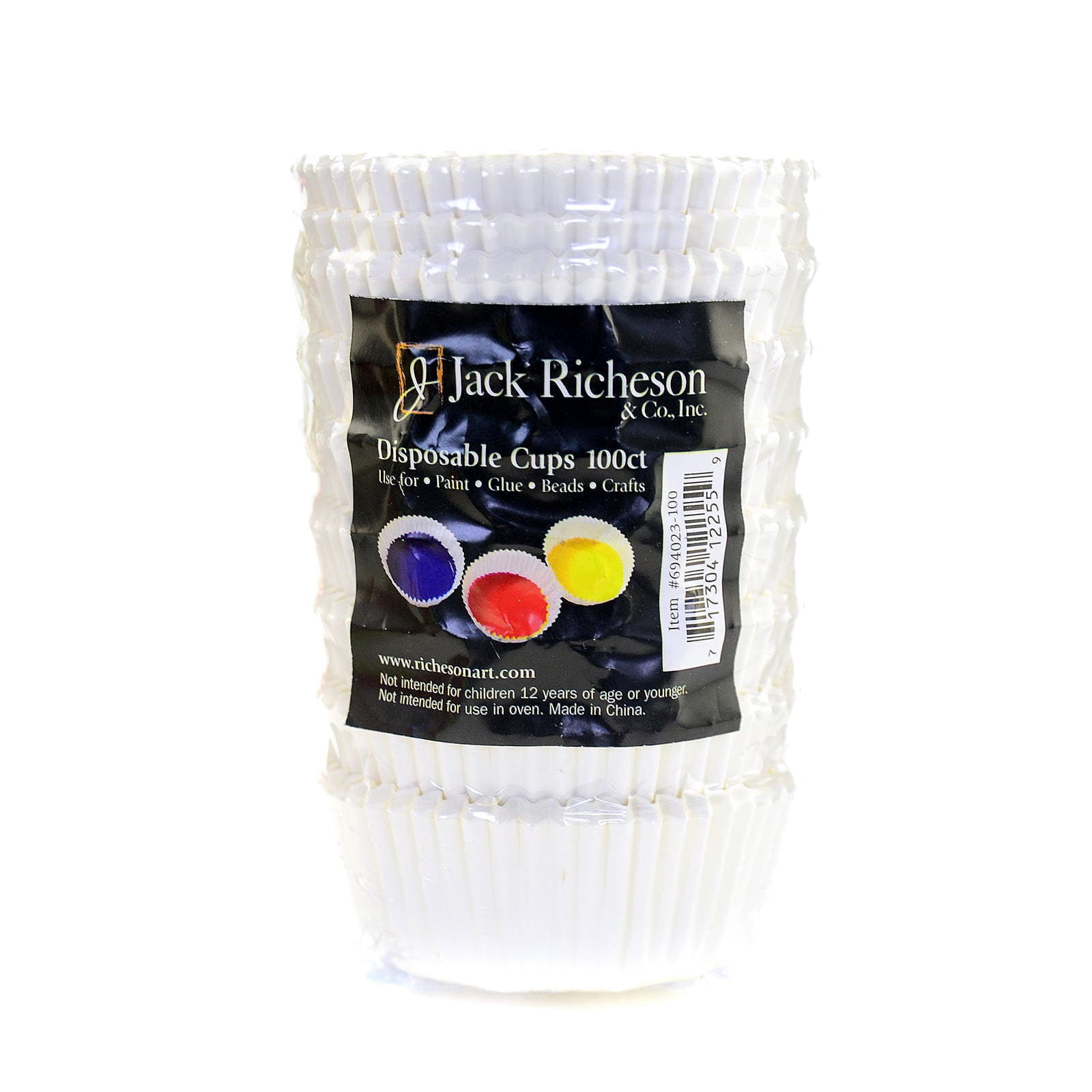 Jack Richeson Disposable Container, White, Pack of 100