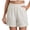 White women cotton linen plus size shorts a1, variant on Cagogo Women's Cotton Linen Plus Size Shorts Elastic Waist Loose Fit Casual Flowy Summer Vacation Beach Drawstring Shorts with Pockets, Navy 3XL