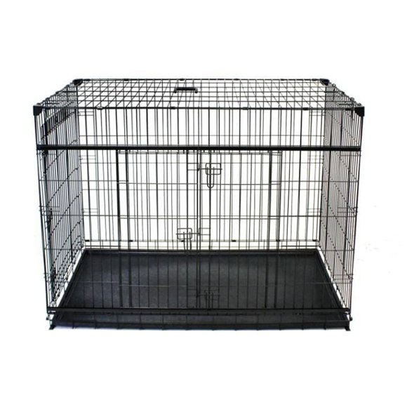Lucky Dog Whisper Glide 42 Inch Sliding Double Door Dog Crate