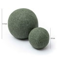 thumbnail image 2 of Boba Forest Green Textured Basketweave 14" Pillow, 2 of 6