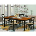 thumbnail image 3 of East West Furniture Quincy 5-piece Wood Kitchen Table Set in Black/Cherry, 3 of 3