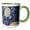 Green/White, variant on 3drose, Usa, Washington, Olympic Np, Railto Beach, Stones, 15oz Mug