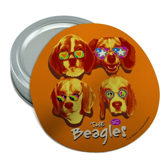 The Beagles Dog Band Sunglasses Vintage Retro Round Rubber Non-Slip Jar Gripper Lid Opener