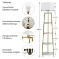 thumbnail image 4 of ROSEN GARDEN LT7045 Rosen Garden LT7045 Floor Lamp with 4-Tier Round Shelves, Gold, 4 of 6