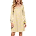 thumbnail image 2 of Auroural Girl'S Round Neck Long Sleeves Dress Homewear Sleeping Dress Kids, 2 of 9