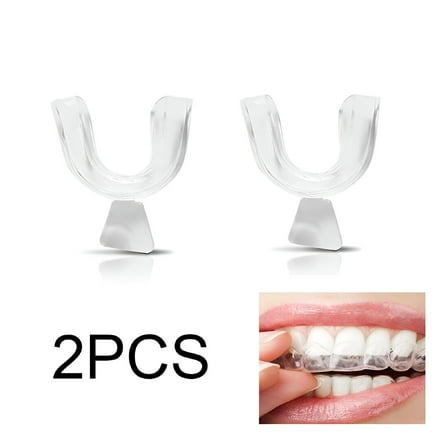 XIRQI 2PCS Silicone Mouth Guard Night Sleep Teeth Clenching Grinding Dental Bite