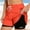 Orange, variant on XPMWRP Women's 2 in 1 Double Layer Athletic Shorts Drawstring High Waist Running Workout Shorts Anti Chafe Short Pants Green XXXXL