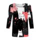 thumbnail image 5 of Karight Women Tops Loose Fit Three Quarter Sleeve V Neck Shirts Y2K Cute Bunny Blouses Dressy Spring Aesthetic Clothes, 5 of 5