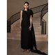 thumbnail image 2 of Vestido Formal personalizado para mujer, vestido de fiesta de noche, Jersey clásico plisado con flores, corte en A, cuello redondo, vestidos para ocasiones a medida, Mod exquisito, 2 of 5