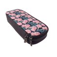 thumbnail image 6 of Picia Rose Flowers Pattern Large Capacity PU Leather Pencil Case Organizer Pen Marker Holder Double Zipper Storage Bag Big Pencil Pouch for College Office, 6 of 6