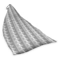 thumbnail image 2 of Abstract Lounger Chair Bag, Contemporary Graphic Circles Digitally Drawn Along Checkered Lines, High Capacity Storage with Handle Container, Lounger Size, Pale Grey Black and White, by Ambesonne, 2 of 5