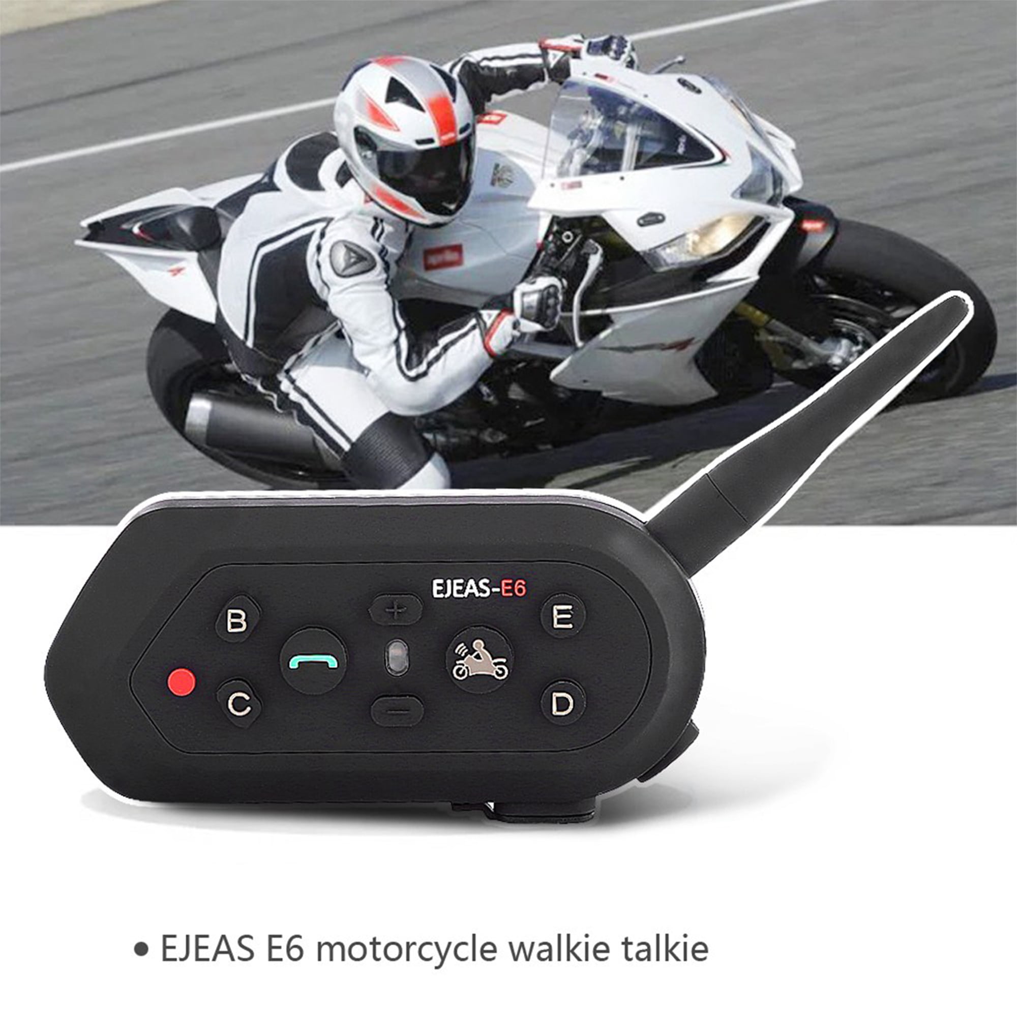 Motorcycle Dirt Bike Helmet Intercom Headset Interphone Bluetooth Walkie  Talkie