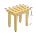 thumbnail image 3 of Asta Zaka Solid Teak Fully Assembled Shower/Bath/Spa Foot Stool, Side Table, SPATEAK Collection, TB-013, 3 of 7