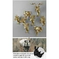 thumbnail image 2 of Hi.FANCY 3D Animal Head Wall Hanger Resin Coat Hat Hanging Hook Heavy Duty Holder Rack Home Decoration Type 1, 2 of 9