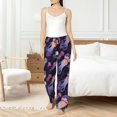 thumbnail image 5 of Pajama Pants Women, Purple Blue Jellyfish Print Sweatpants Soft Sleep Lounge Pants, Casual PJ Bottoms Pants with Pockets, 5 of 5