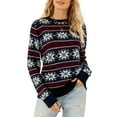 thumbnail image 1 of Suéter de Navidad para mujer, suéteres casuales de manga larga con cuello redondo de Navidad CACAGOO Camiseta de manga corta, 1 of 7