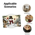 thumbnail image 5 of JOOCAR Christmas Snowman with Rabbits and Cardinal Scene Linen Table Mats Set of 4 for Home Kitchen Table Decor 12x18 inch, 5 of 5