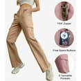 thumbnail image 7 of Cargo Pants for Women High Waisted Casual Pants Baggy Stretchy Wide Leg Y2K Streetwear with 6 Pockets, 7 of 7