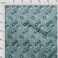 thumbnail image 3 of oneOone Cotton Jersey Dusty Blue Fabric Floral Dress Material Fabric Print Fabric By The Yard 58 Inch Wide-MN, 3 of 6
