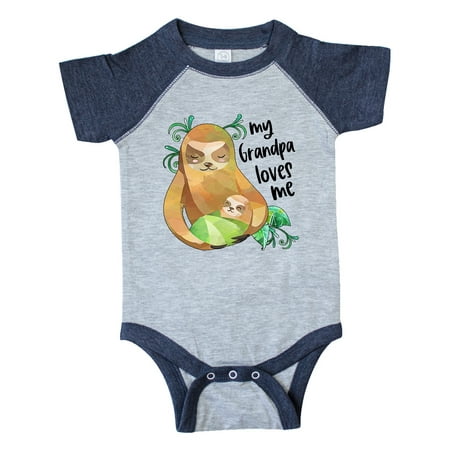

Inktastic My Grandpa Loves Me Cute Sloth and Baby Gift Baby Boy or Baby Girl Bodysuit