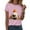 Pink, variant on CAUYDY Halloween Doodles Shirt for Women Cute Vintage Graphic Halloween Party Tshirt Short Sleeve Fall Season Tees(AG,M)