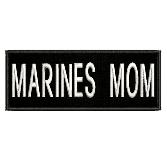 Marines Mom Embroidered DIY Iron on or Sew-on Decorative Patch Badge Emblem Appliques Humor Saying Military Tactical Biker Emblem Series