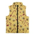 thumbnail image 4 of Xoenoiee Christmas Bee Candy Print Girls Polar Fleece Zipper Vest Kids Sleeveless Stand Collar Jacket Xmas Outerwear with Pockets for Travel Sports Running, Size 2T, 4 of 7