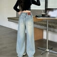 thumbnail image 4 of Tiijoy Big Girls High Rise Pull On Jeans Straight Leg Relaxed Fit Denim Pants, Sizes 8-9, 4 of 6