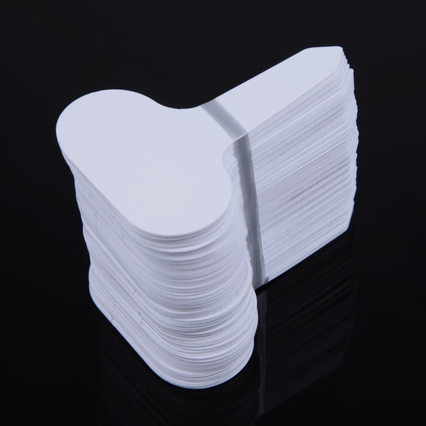Etiquetas Plástico en Forma T 100 Piezas Jardín Guardería Impermeable () Blanco