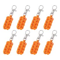 Uxcell Reflective Paracord Zipper Pull with Metal Clasp for Clothing and Luggage Accessories Orange
