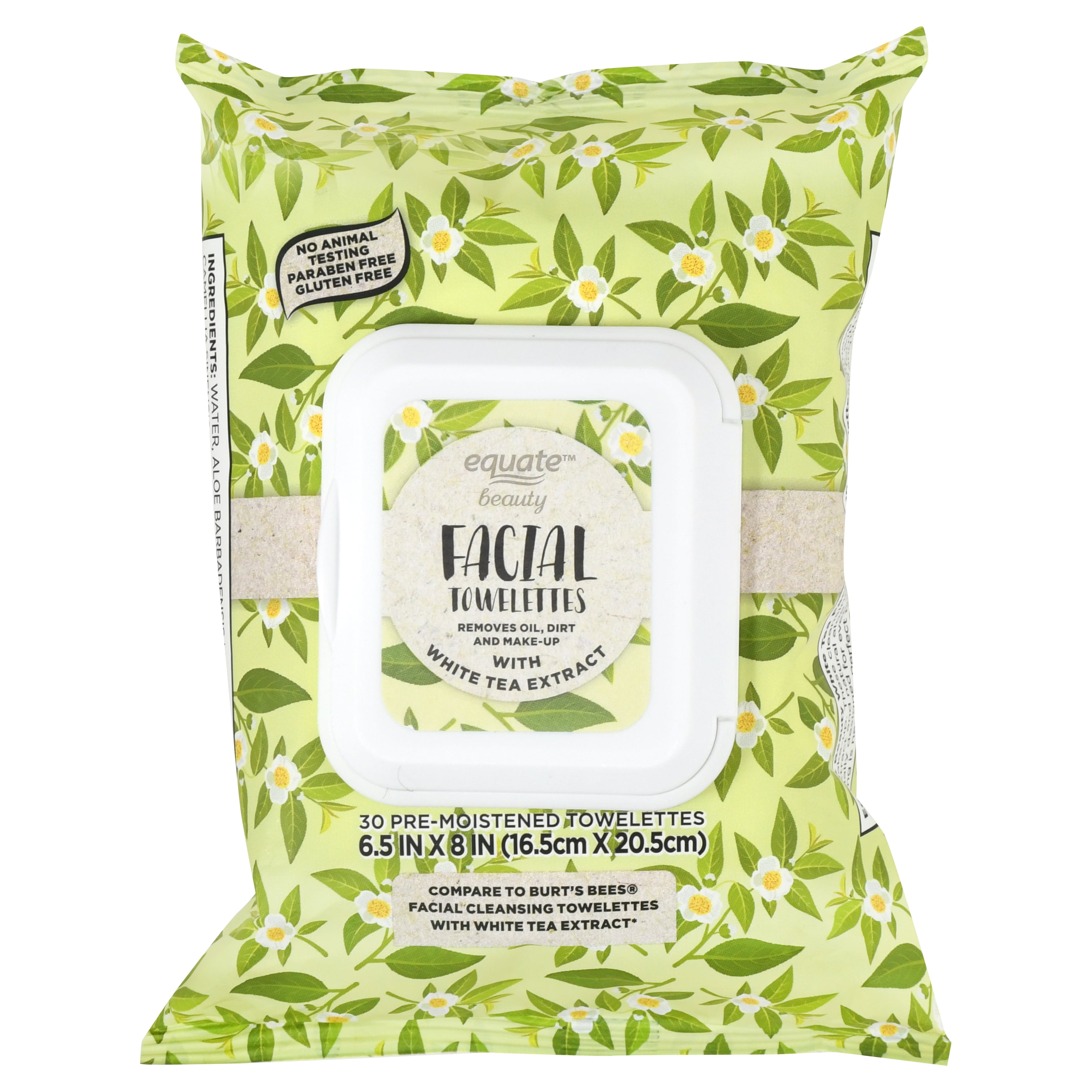 Equate Beauty Facial Cleansing Towelettes with White Tea Extract, 30 Ct