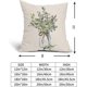 thumbnail image 4 of Green Eucalyptus Leaves Pillow Covers 18X18 Inch Spring Summer Farmhouse Couch Pillow Cases Watercolor Leaf Throw Pillows Set of 2 Home Decor for Livi, 4 of 4