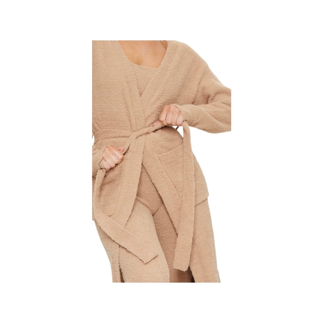 Chenille longline cardigan deals
