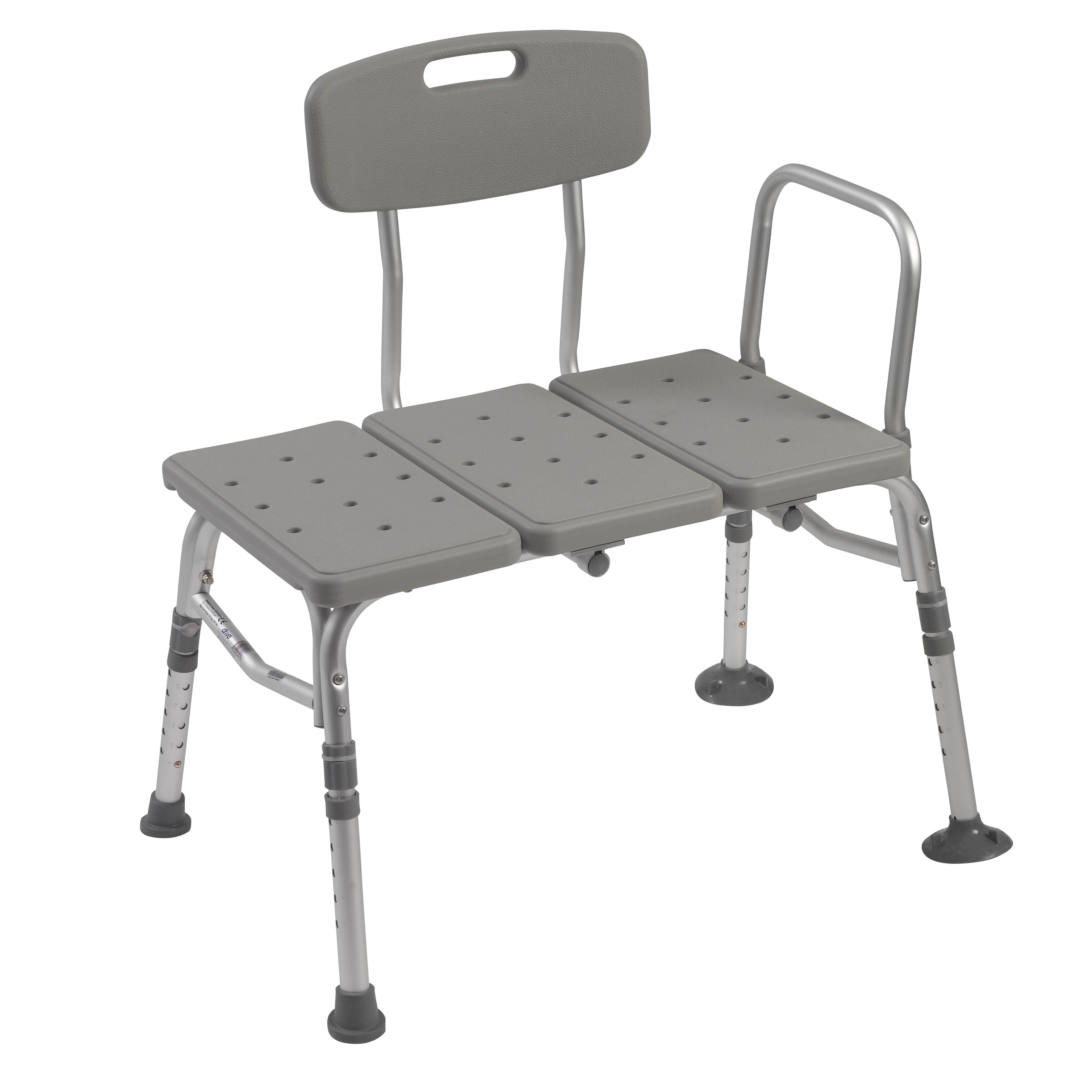 Drive Medical Plastic Tub Transfer Bench With Adjustable