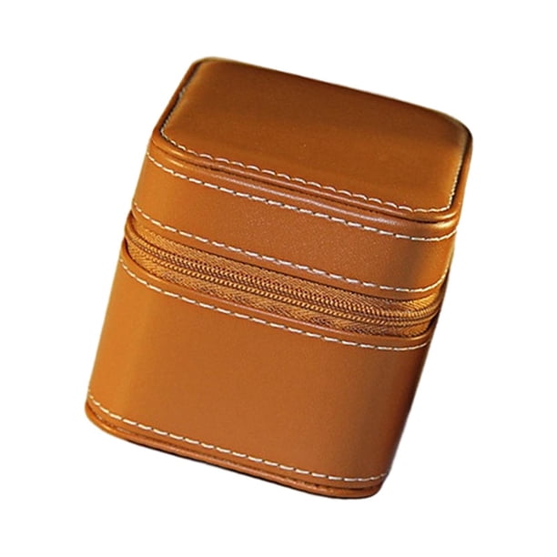 Caja de almacenamiento para relojes con almohada extraíble, caja de joyería, caja de almacenamiento de viaje pequeña Naranja